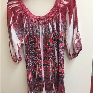 Peasant top,  slight gathering at the waist, PS